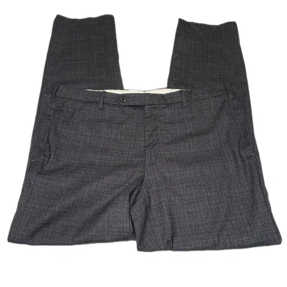 Zanella Curtis Wool Blend Dress Pants Size 36 Made in Italy Gray Tailored - Picture 3 of 11